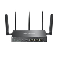 TP-Link Omada ER706W-4G Gigabit VPN Router with four antennas and multiple Ethernet ports. TP-Link Omada ER706W-4G Gigabit VPN Router with four antennas and multiple Ethernet ports.